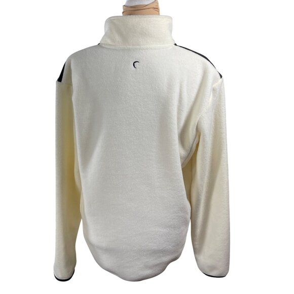 Zyia Active Polar Fleece 1/4 Zip Sweatshirt Cream Black XL Extra Large Women's - Picture 3 of 5